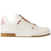 Louis Vuitton Trainer Sneaker White / Brown / Red